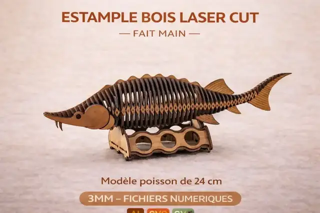 Animal 3D en bois - création artisanale CREAFAMAX