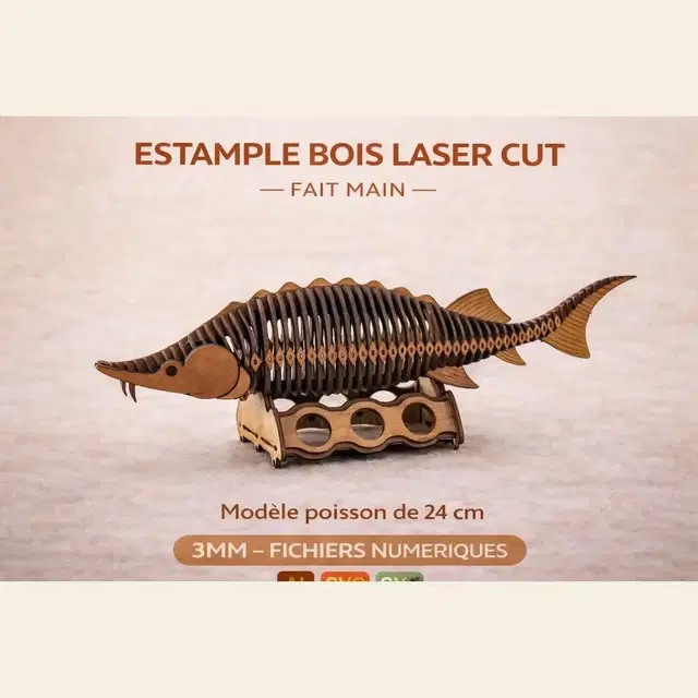 Animal 3D en bois - création artisanale CREAFAMAX