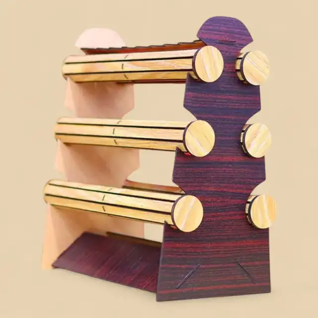 Presentoir Bracelets Bois 2 - création artisanale CREAFAMAX