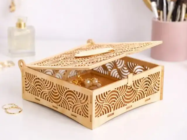 Boîte Bijoux Decorative Bois - création artisanale CREAFAMAX
