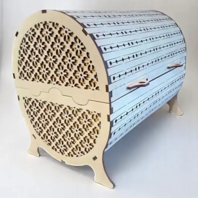 Boîte Vintage Bois - création artisanale CREAFAMAX