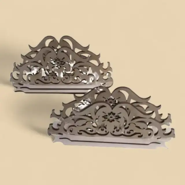 Porte Serviettes Fleurs Ornemental Bois - création artisanale CREAFAMAX