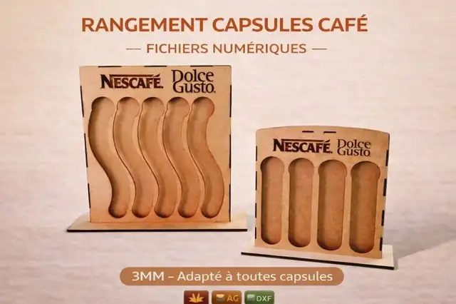 Range Capsules Cafe Bois Nespresso - création artisanale CREAFAMAX