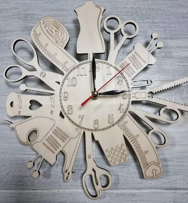 Horloge Barber Shop Bois - création artisanale CREAFAMAX