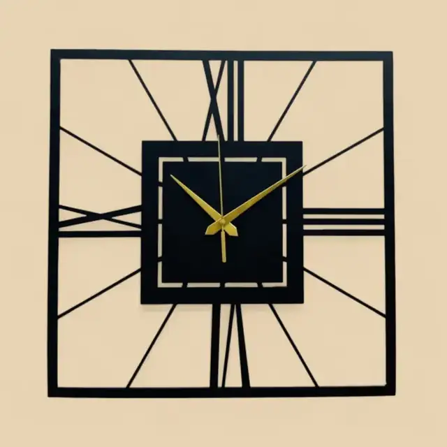 Horloge Industrielle Murale Bois - création artisanale CREAFAMAX