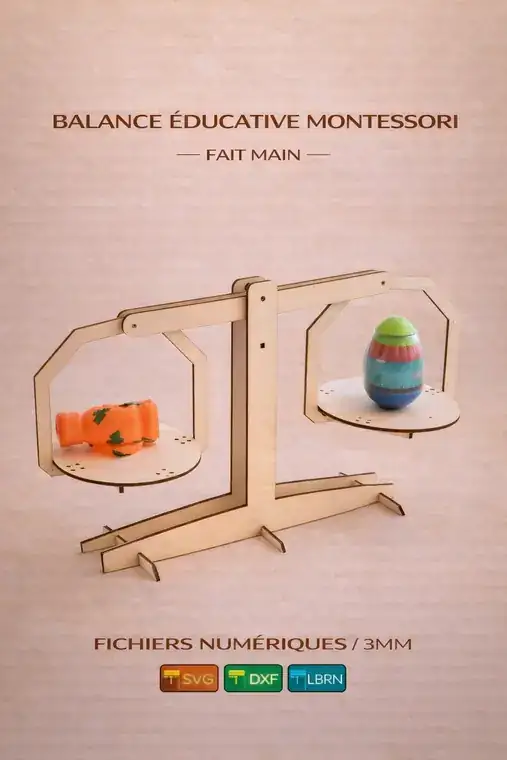 Balance Educative Montessori Bois - création artisanale CREAFAMAX