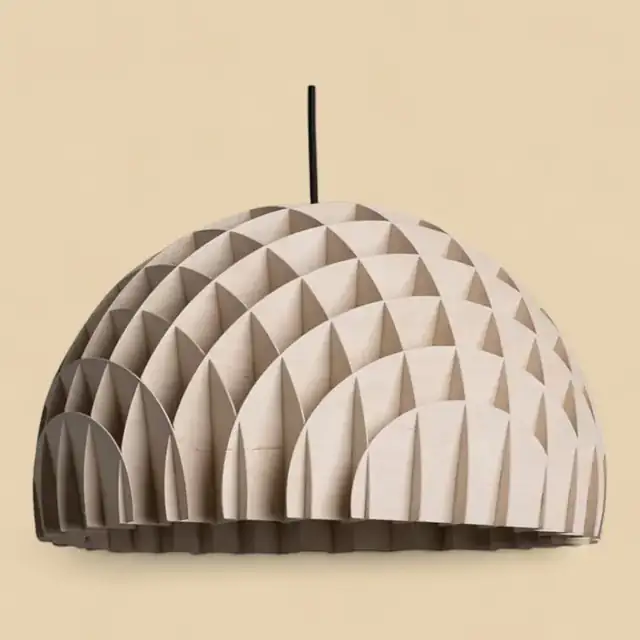 Luminaire Dome Architectural Bois - création artisanale CREAFAMAX