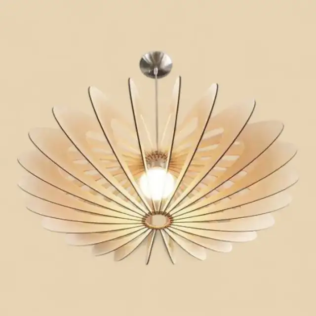 Luminaire Eclosion Bois - création artisanale CREAFAMAX