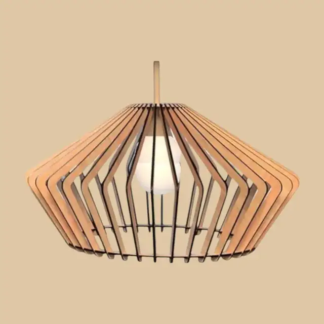 Luminaire Hexagonal Bois - création artisanale CREAFAMAX