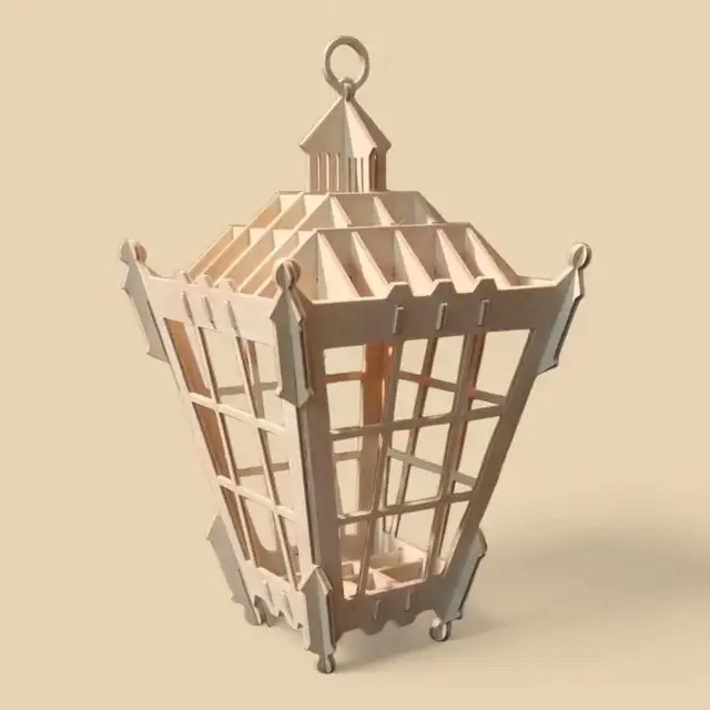 Luminaire Lanterne Murale Bois - création artisanale CREAFAMAX