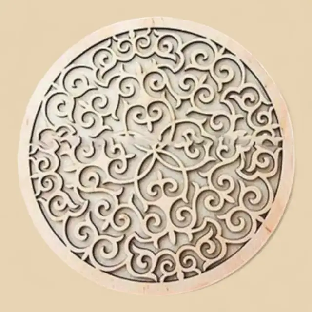 Mandala Eveil Art Mural Ajoure Bois - création artisanale CREAFAMAX