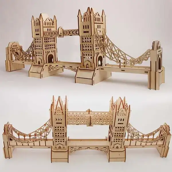 Pont Londres Bois Maquette 3D - création artisanale CREAFAMAX