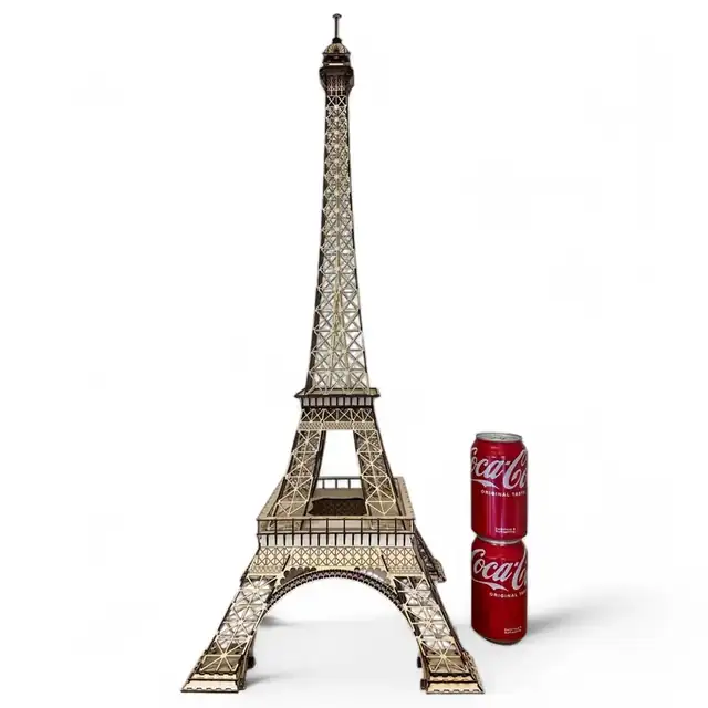 Tour Eiffel Bois Maquette 3D - création artisanale CREAFAMAX