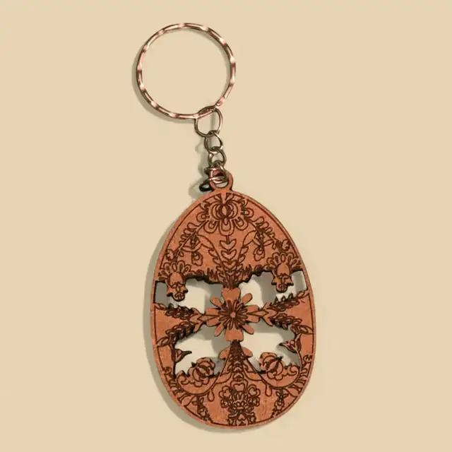 Porte Clé Arbre Paysage Bois - création artisanale CREAFAMAX
