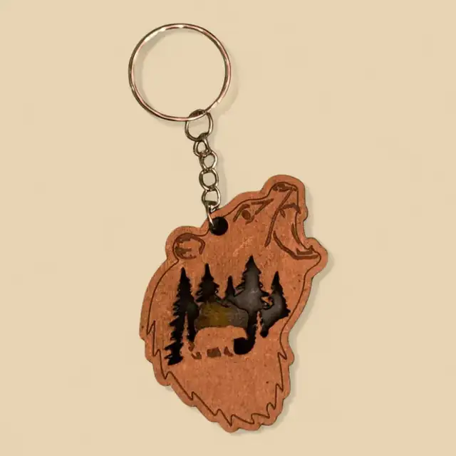 Porte Clé Cheval Bois - création artisanale CREAFAMAX