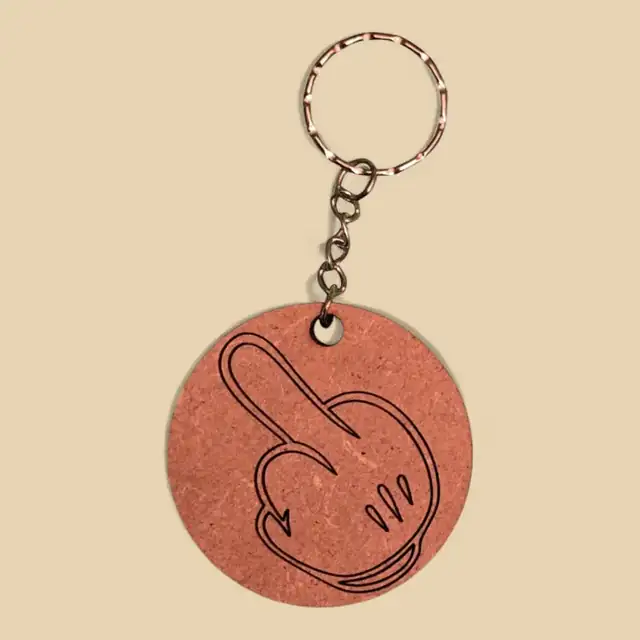 Porte Clé Cochon Bois - création artisanale CREAFAMAX