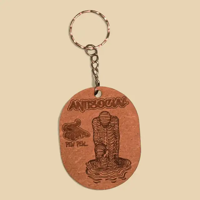 Porte Clé Gravure Personnalisee Bois - création artisanale CREAFAMAX