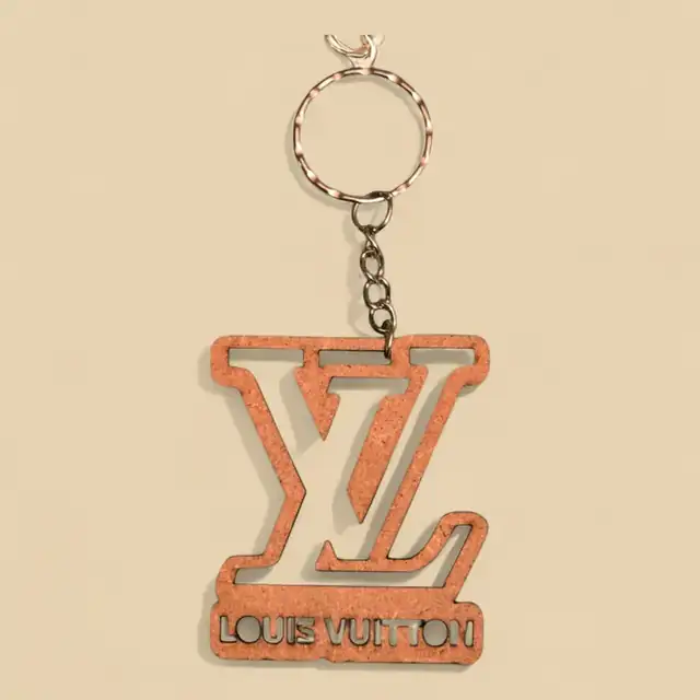 Porte Clé Louis Vuitton Bois 2 - création artisanale CREAFAMAX