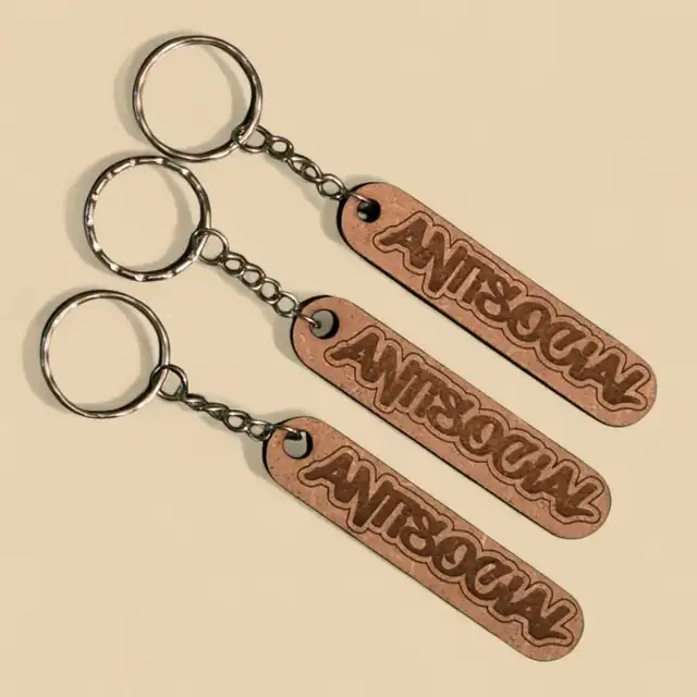 Porte Clés Prénoms Bois - création artisanale CREAFAMAX