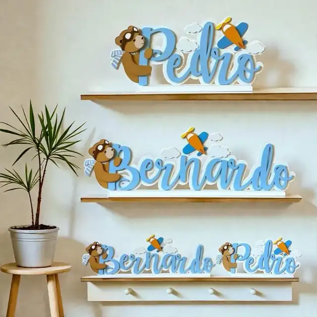 Prénoms Muraux Enfants Bois - création artisanale CREAFAMAX