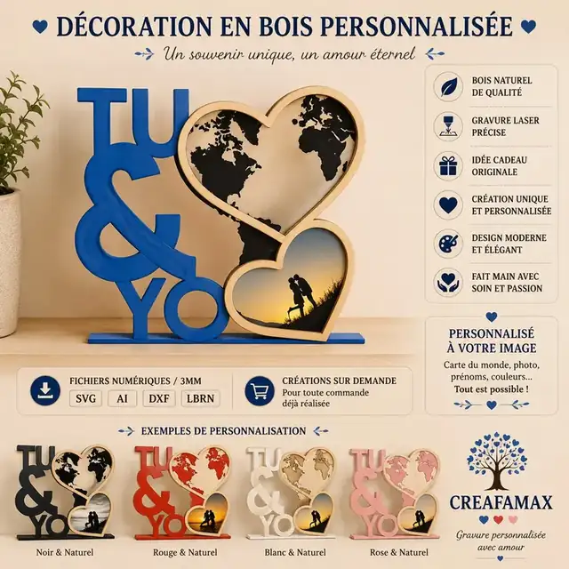 Decoration Cyclisme Personnalisee Bois - création artisanale CREAFAMAX