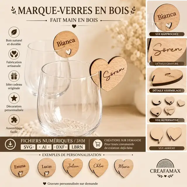 Marque Verres Bois - création artisanale CREAFAMAX