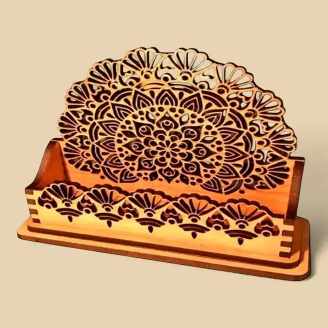 Support Post It Bureau Bois - création artisanale CREAFAMAX