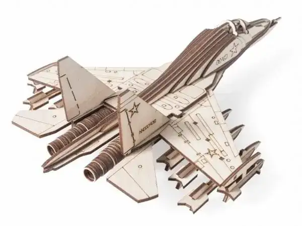 Avion Bois 3D Maquette V1 - création artisanale CREAFAMAX