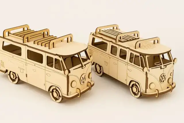 Combis Retro Bois Maquettes Voyage - création artisanale CREAFAMAX