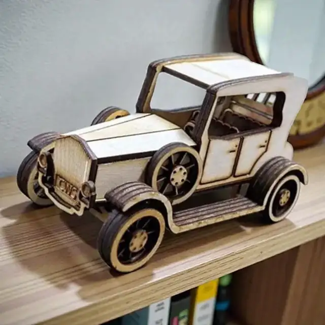 Ford 1927 Bois Maquette Vintage - création artisanale CREAFAMAX