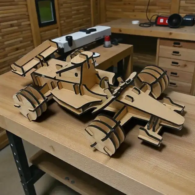 Formule 1 Bois Atelier Vue 1 - création artisanale CREAFAMAX