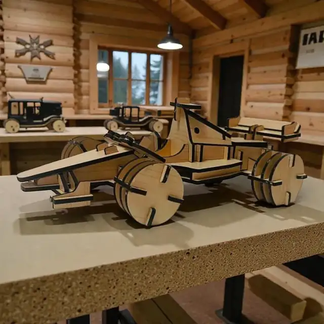 Formule 1 Bois Atelier Vue 3 - création artisanale CREAFAMAX