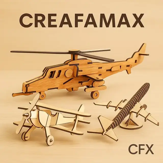 Helicoptere Avion Bois Maquettes - création artisanale CREAFAMAX