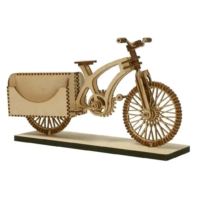 Moto Cargo Bois Maquette 3D - création artisanale CREAFAMAX