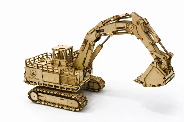 Pelleteuse Ex8000 Bois Maquette - création artisanale CREAFAMAX