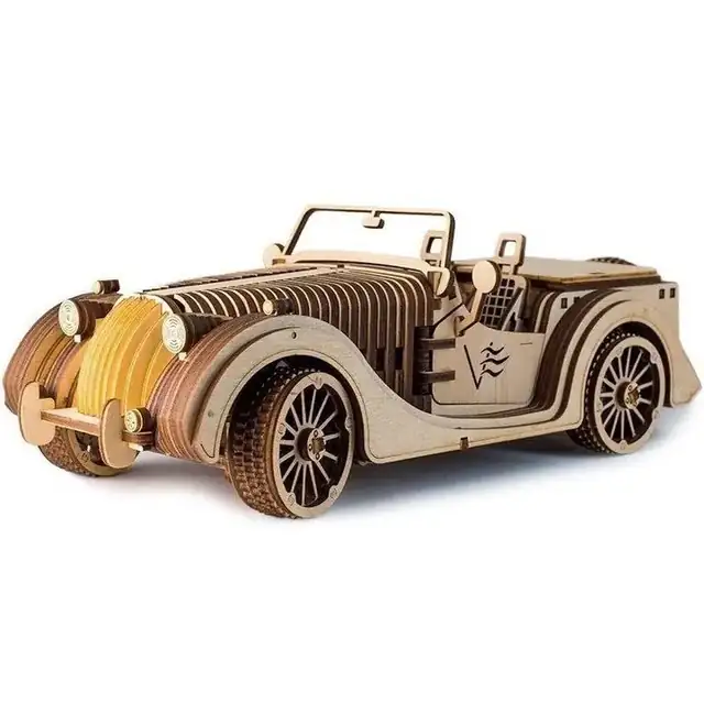Roadster Bois Maquette 3D - création artisanale CREAFAMAX